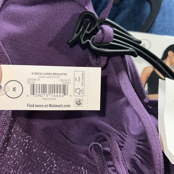 No Boundaries Women's Shimmer V-Neck Brami - Picture 14 of 16